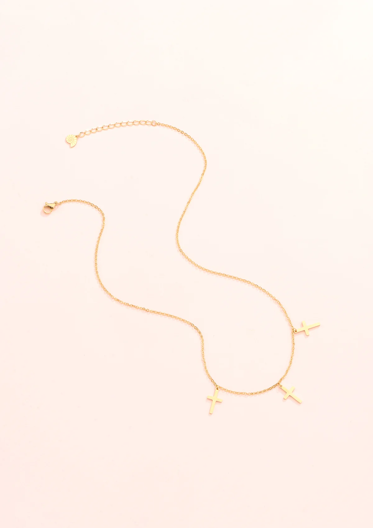 Small Cross Necklace Rose Gold - Image 3