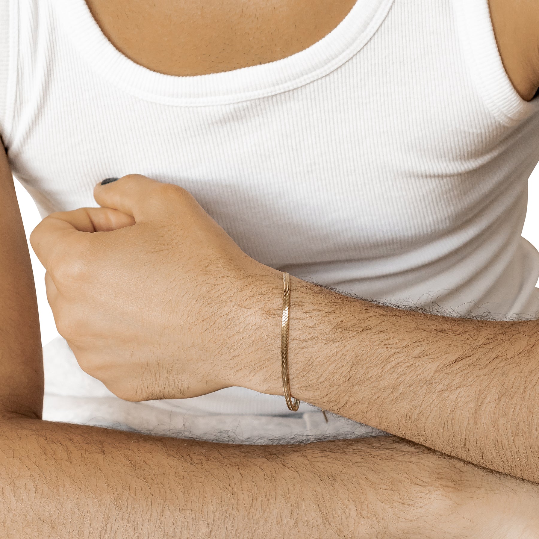 Snake Chain Bracelet Gold - Image 7