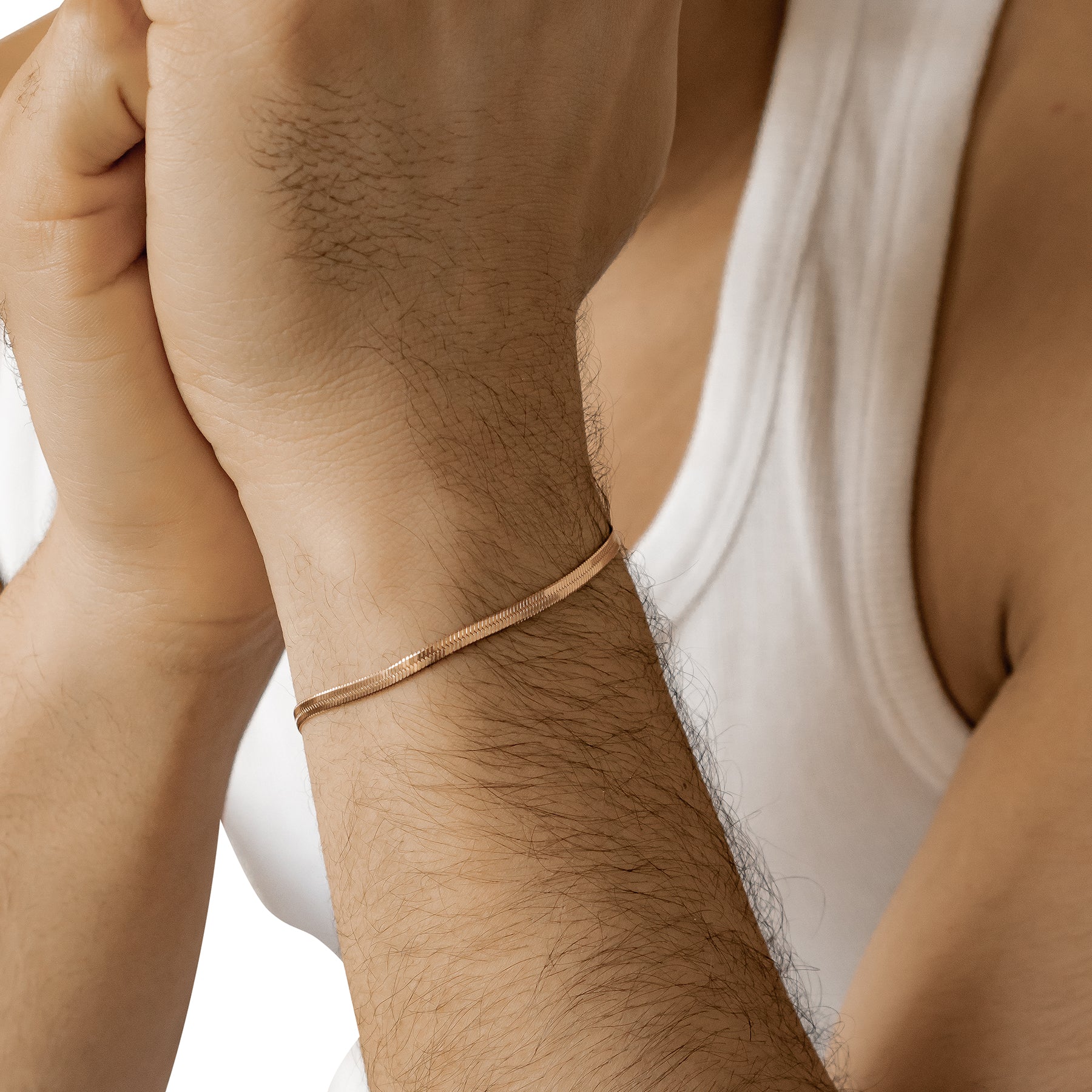 Snake Chain Bracelet Rose Gold - Image 4