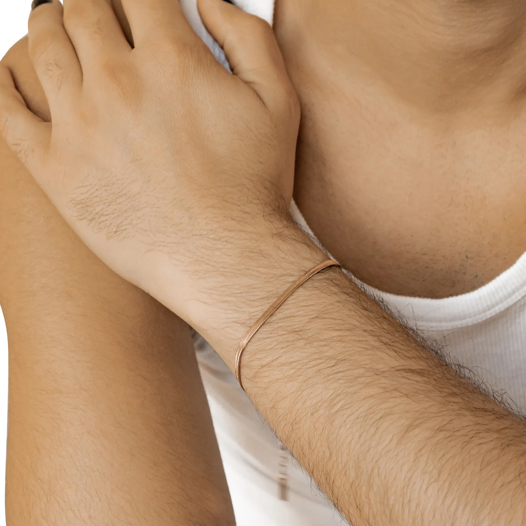 Snake Chain Bracelet Rose Gold - Image 5