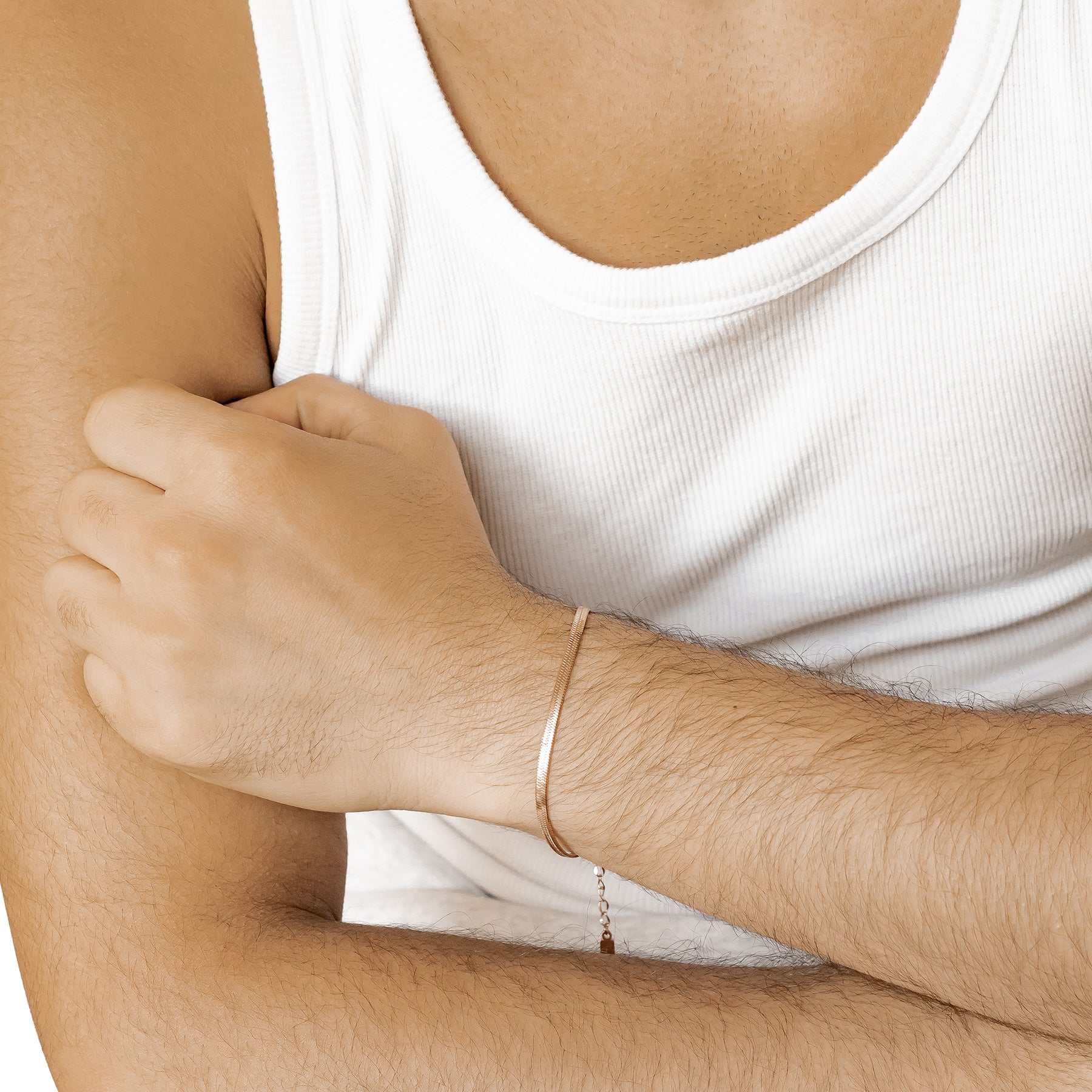 Snake Chain Bracelet Rose Gold - Image 6