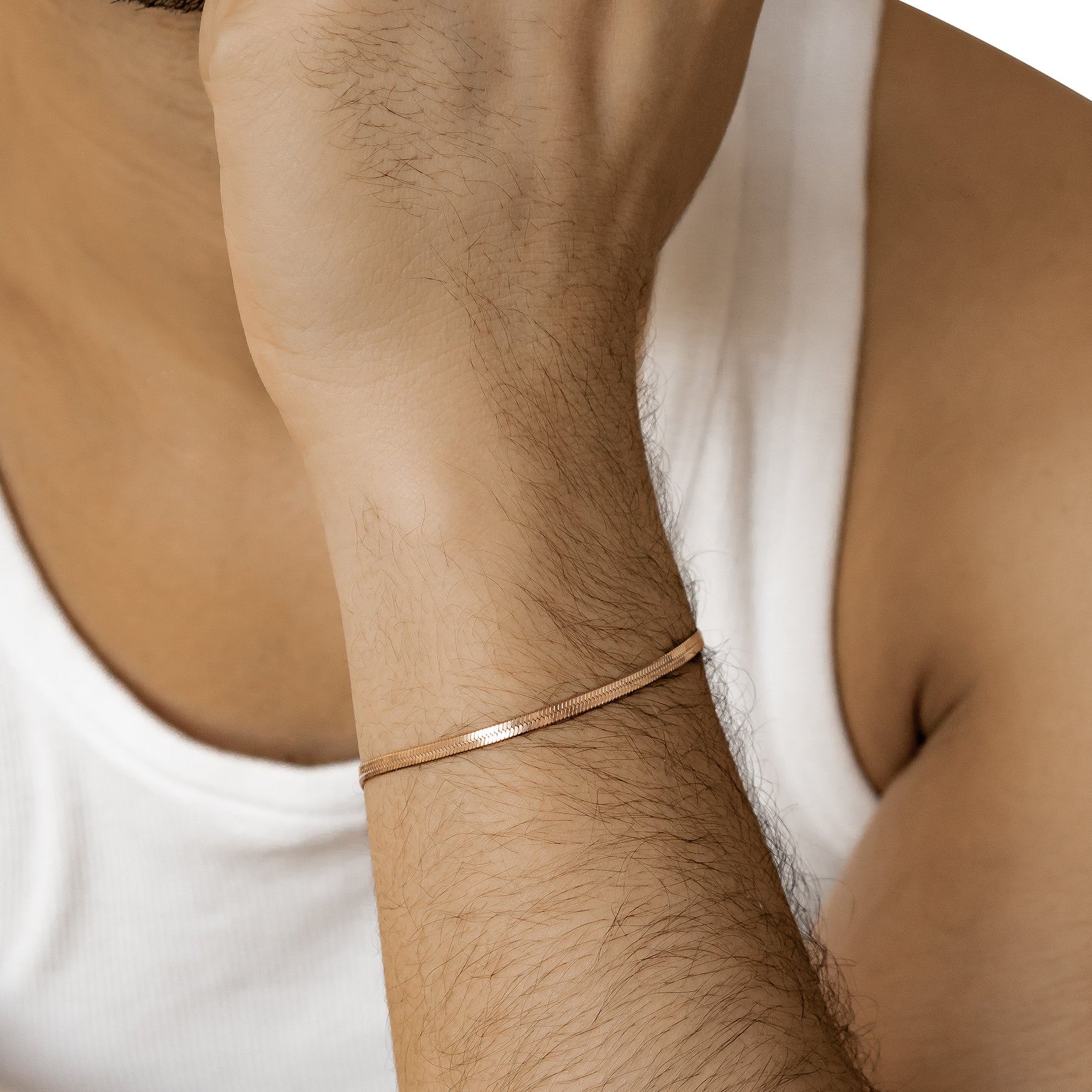 Snake Chain Bracelet Rose Gold - Image 7