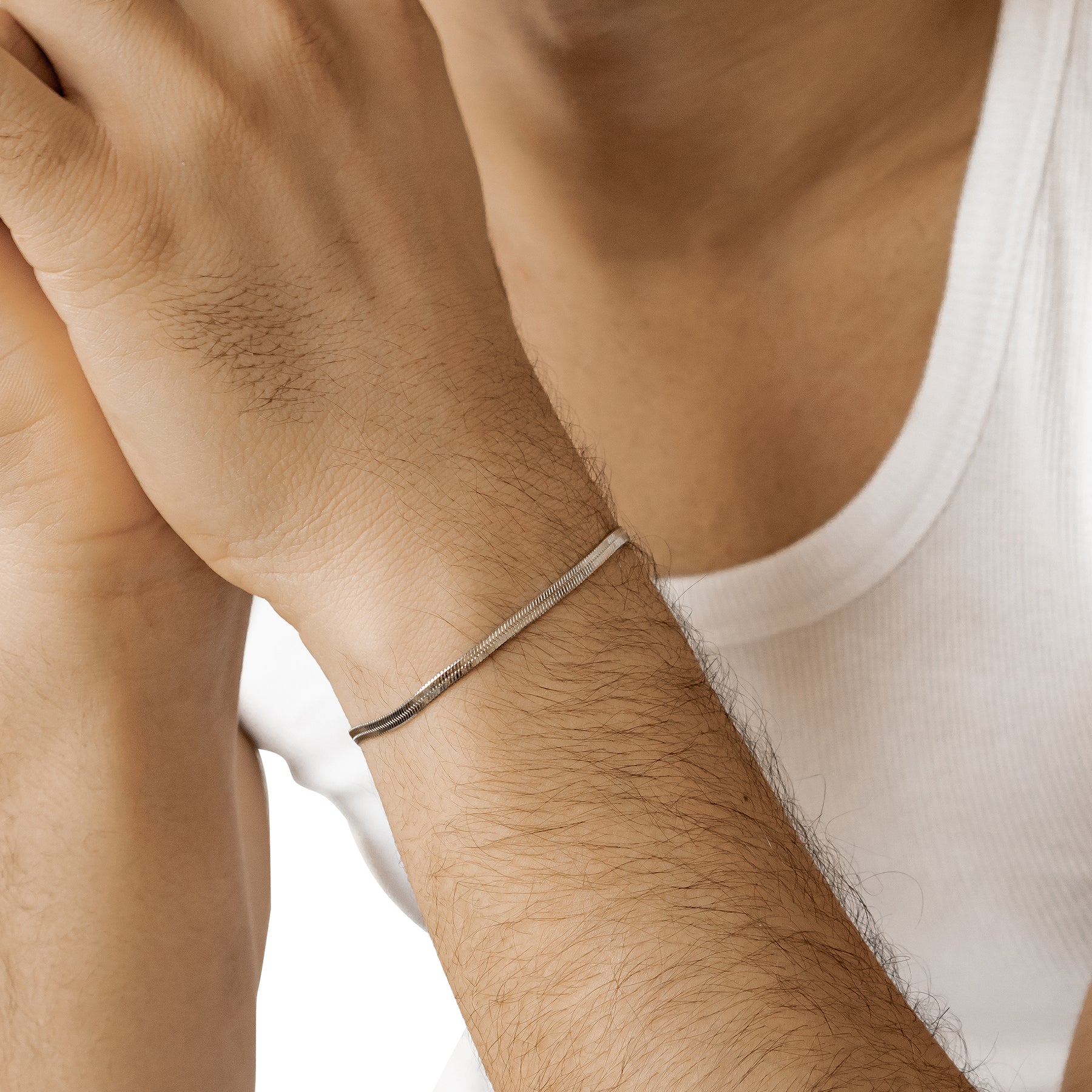 Snake Chain Bracelet Silver - Image 10