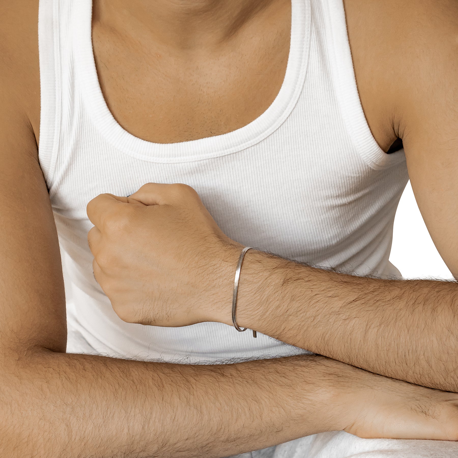 Snake Chain Bracelet Silver - Image 12