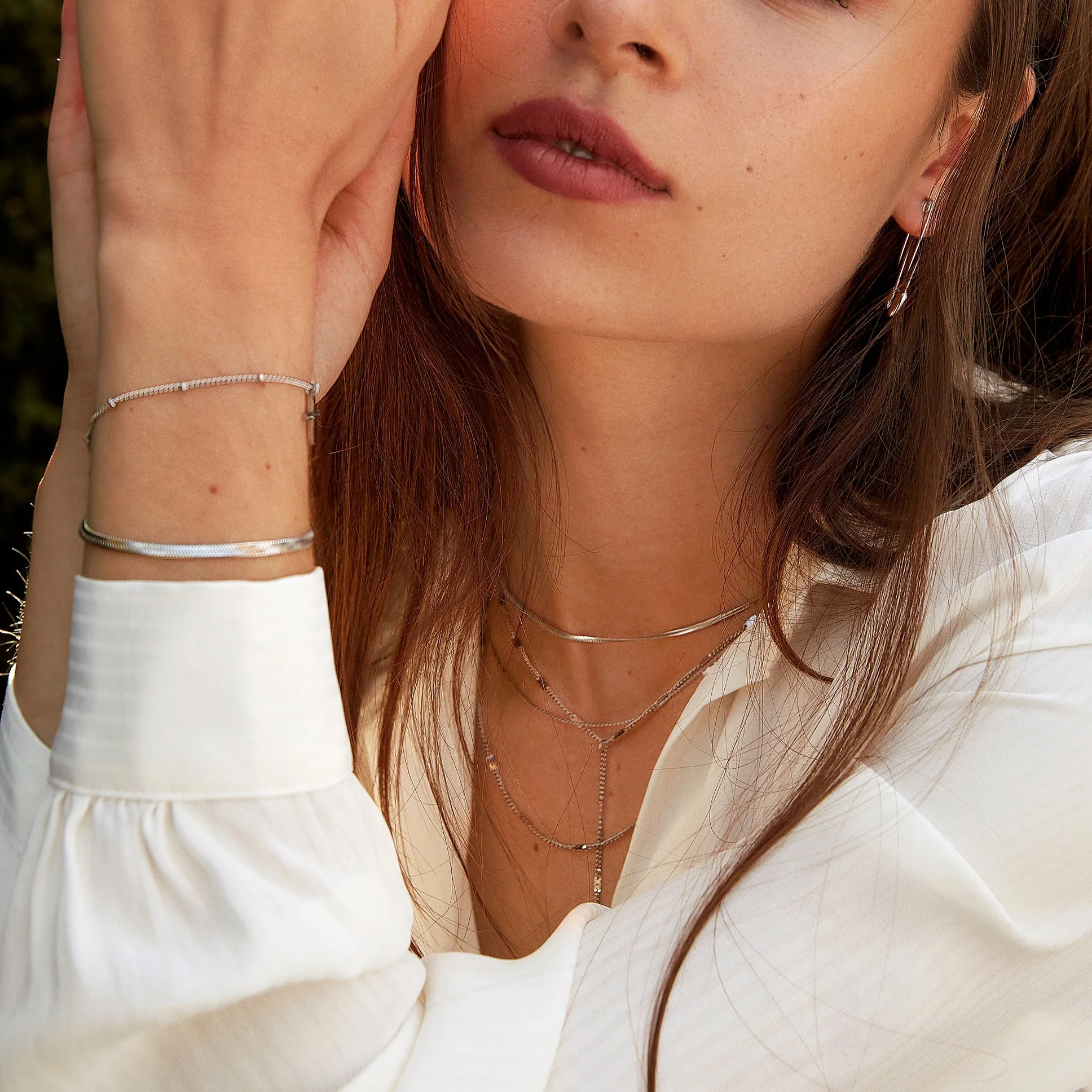 Snake Chain Bracelet Silver - Image 8