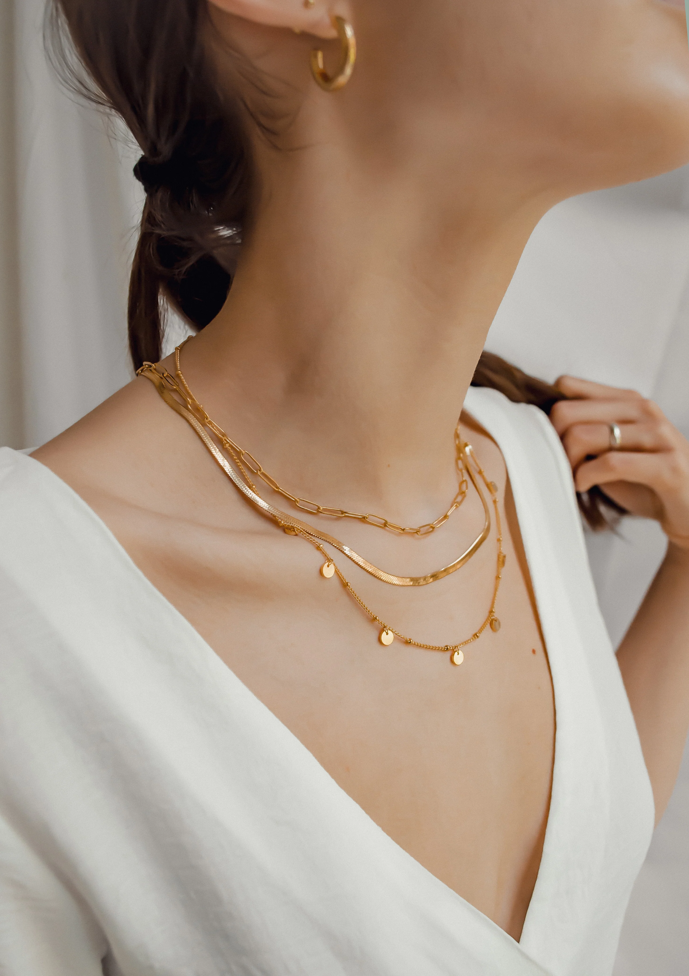 Snake Chain Necklace Gold - Image 7