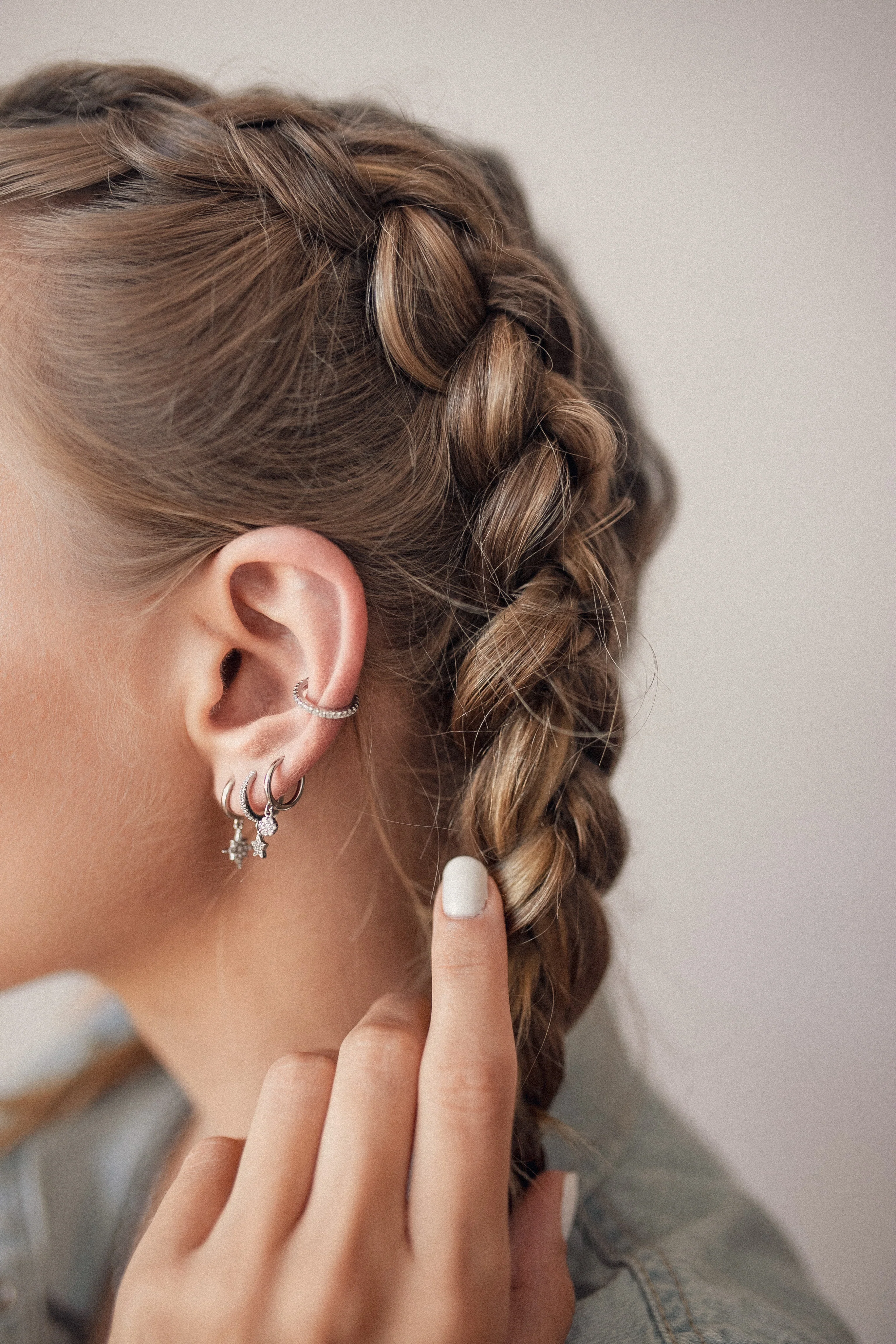 Star Huggie Earrings Sterling Silver - Image 10