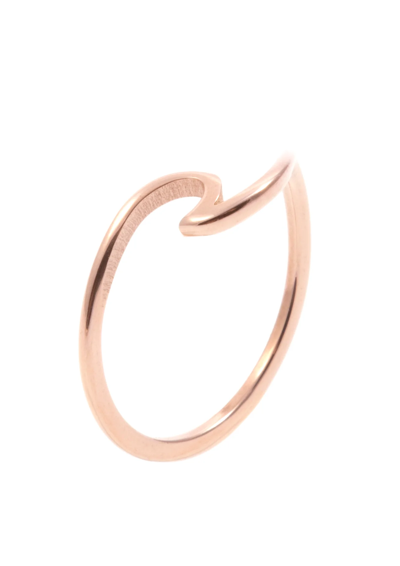 Waves Delicate Ring Rose Gold - Image 3