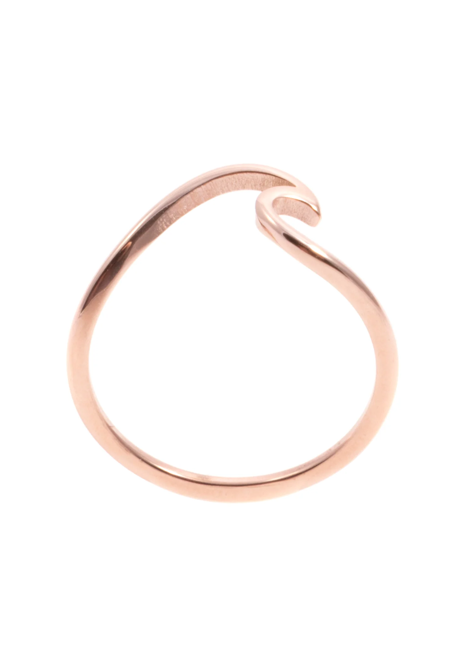 Waves Delicate Ring Rose Gold - Image 4